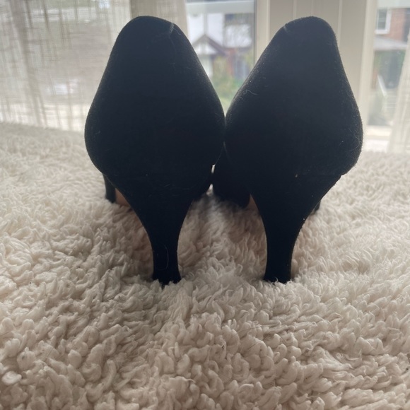 Vintage Evan Picone gold toe pointy black high heels size 10/40 - Picture 3 of 5